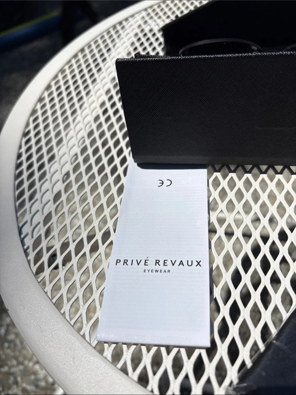 Prive Renaud Black Aviator Sunglasses with Collapsable Case
